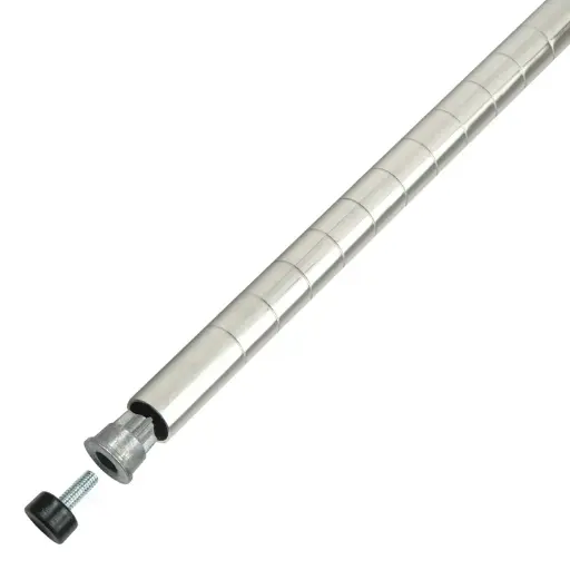 [VC-63P] Wire Shelf Post, Chrome-Plated - 63"