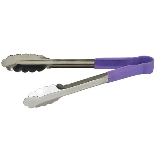 [UTPH-12P] Allergen-Free Stainless Steel Utility Tongs - 12"