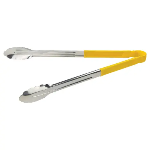 [UT-16HP-Y] Heavy-Duty Utility Tongs with Plastic Handle - 16", Yellow