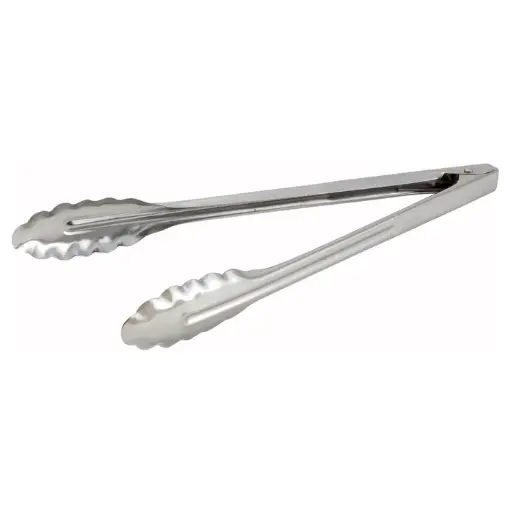 [UT-12LT] Stainless Steel Utility Tongs, Medium Weight - 12"