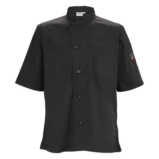 [UNF-9K3XL] Ventilated Chef Shirt, Tapered Fit