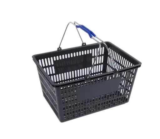 [STL-5] Black Plastic Grocery Market Shopping Basket