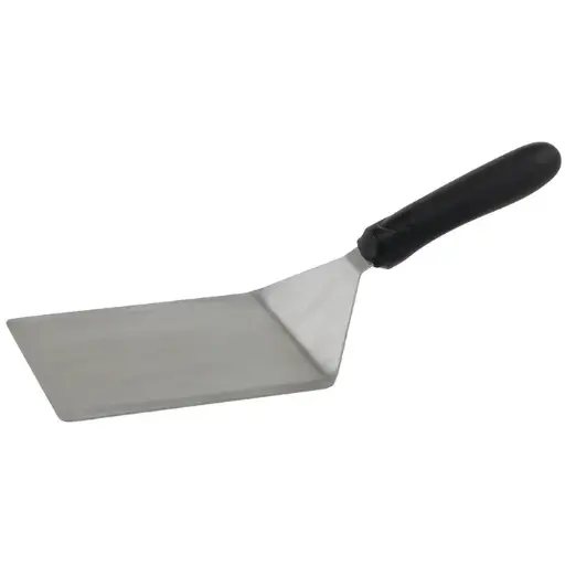 [TKP-63] Extra Heavy Turner with Cutting Edge, Black Polypropylene Handle, 5" x 6" Blade
