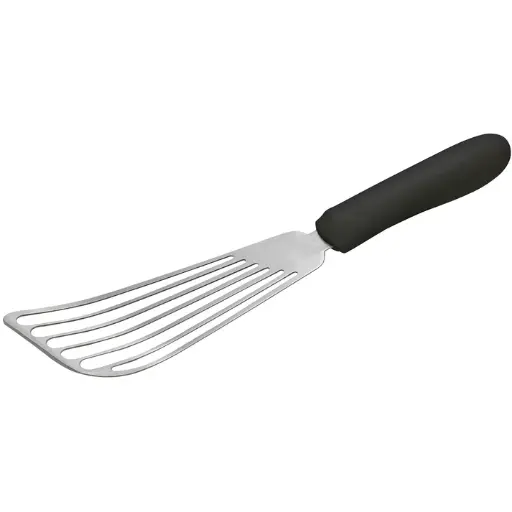 [TKP-60] Fish Spatula, Black Polypropylene Handle, 6-3/4" x 3-1/4" Blade