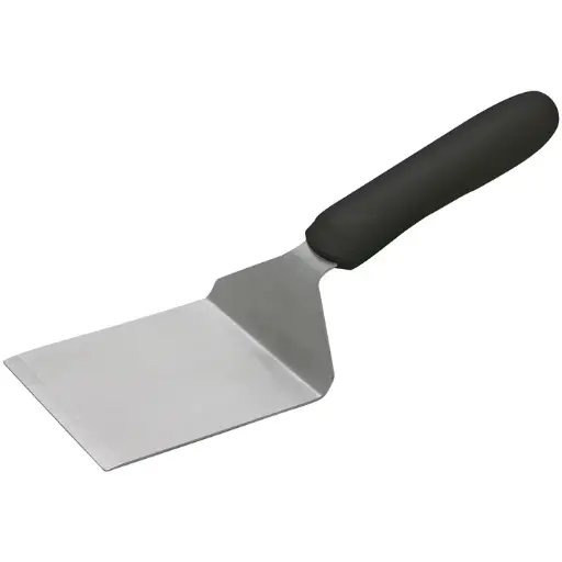 [TKP-41] Steak/Burger Turner with Offset, Black Polypropylene Handle, 4-1/8" x 3-3/4" Blade
