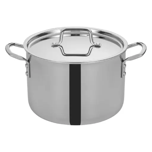 [TGSP-8] Tri-Gen Tri-Ply Stainless Steel Stock Pot with Cover - 8 Quart