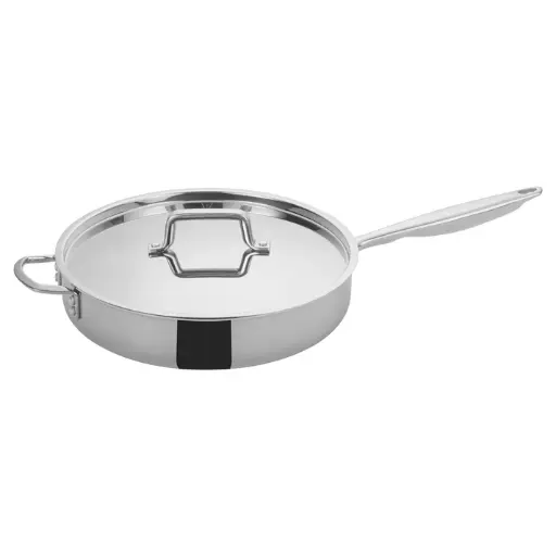 [TGET-6] Tri-Gen Tri-Ply Stainless Steel Sauté Pan with Cover - 6 Quart