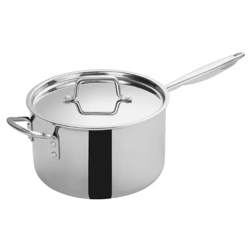 [TGAP-7] Tri-Gen Tri-Ply Stainless Steel Sauce Pan with Cover - 7 Quart