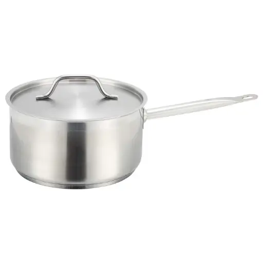 [SSSP-4]  Stainless Steel Sauce Pan with Cover - 4-1/2 Quart