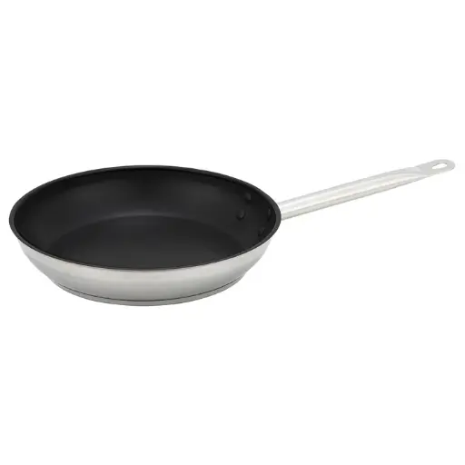 [SSFP-9NS] Stainless Steel Fry Pan, Non-Stick - 9-1/2" Dia