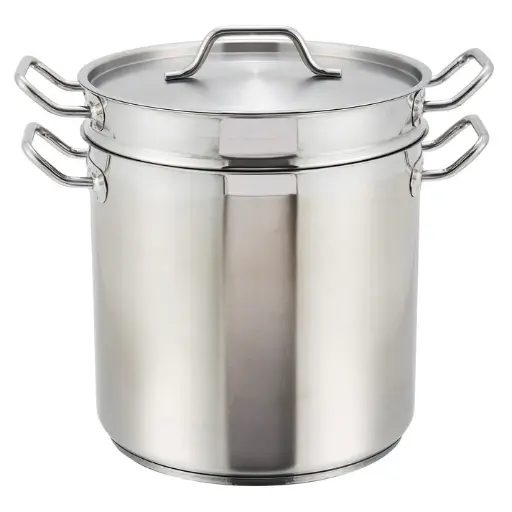 [SSDB-20] Stainless Steel Double Boiler with Cover - 20 Quart