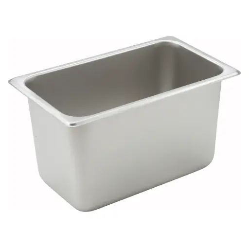 [SPQ6] Straight-Sided Steam Pan, 25 Gauge Stainless Steel