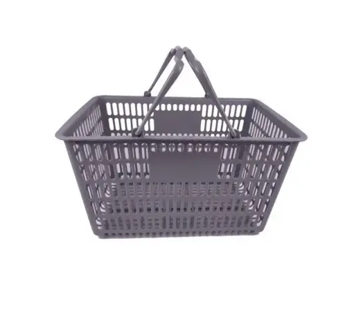 [STL-14] Gray Plastic Supermarket Shopping Retail Store Basket