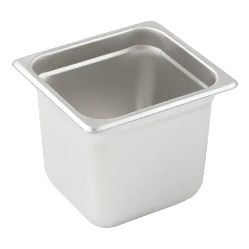 [SPJP-606]  Anti-Jam Steam Pan, 23 Gauge Stainless Steel - 1/6, 6"