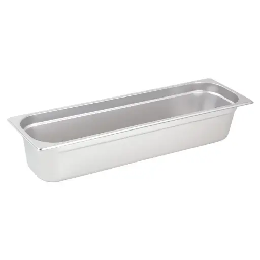 [SPJL-4HL] Anti-Jam Half Long Steam Pan, 25 Gauge Stainless Steel - 4"
