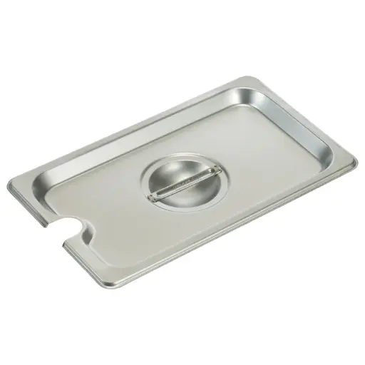 [SPCQ] 18/8 Stainless Steel Steam Pan Cover, Slotted - 1/4