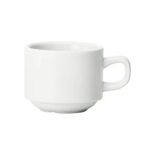 [BCC-85]  Birkhall Stacking Coffee Cup, 8-1/2 oz, White Porcelain, 36 Pieces/Case