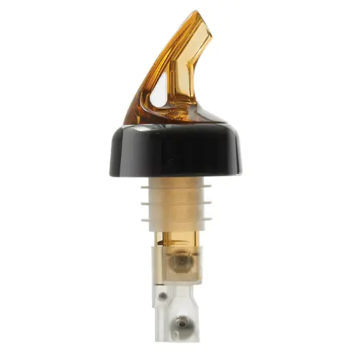 [BMP-500RAC] Bar Maid 5 oz Wine Pourer, Amber with Black Collar