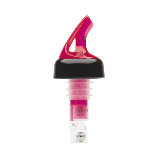 [BMP-3100R] Bar Maid 1 oz "Premium Pour" Measured Pourers, Red with Black Collar - 12 Pieces/Pack
