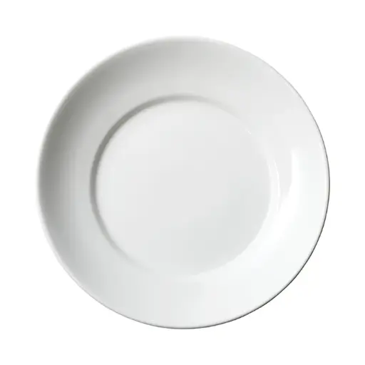 [SPR-105] Specialty Plate with Wide Rim, 10-1/2" dia, White Porcelain, 12 Pieces/Case
