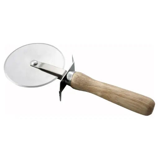 [PWC-4] 4" Pizza Cutter with Wooden Handle