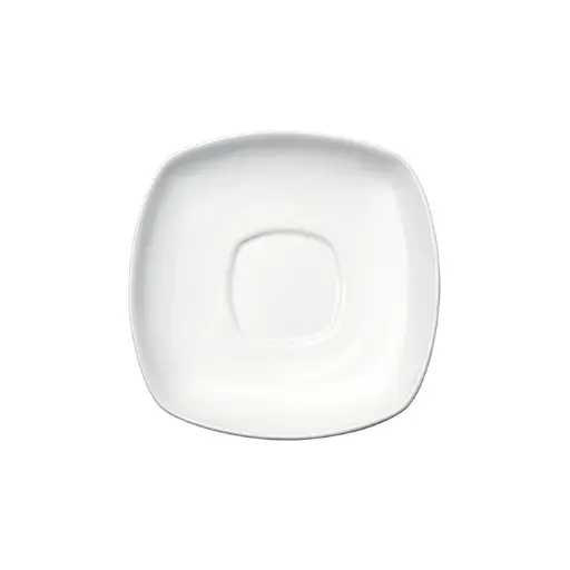 [RSS-6] Royalsquare Square Saucer, White Porcelain, 36 Pieces/Case