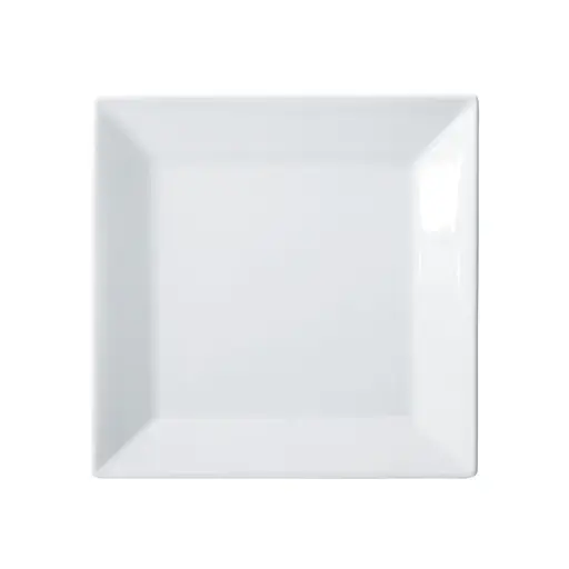 Royalsquare Square Plate, White Porcelain, 12 Pieces/Case