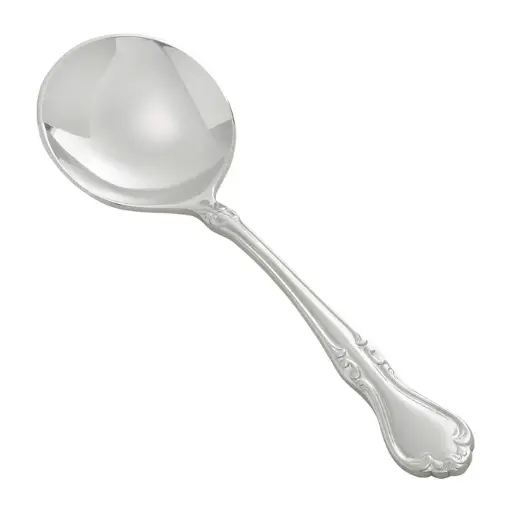 [0039-04] Chantelle Bouillon Spoon, 18/8 Extra Heavyweight
