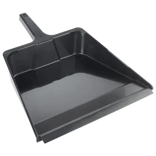 [DP-1618K] Large Dust Pan, 16” x 18” x 5-1/4”, Plastic, Black