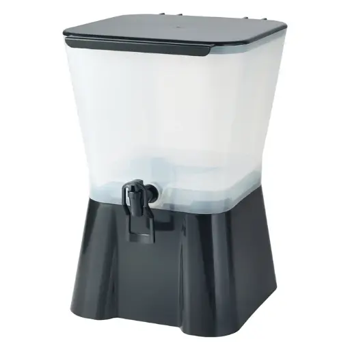[PBD-3SK] 3 Gallon Square Beverage Dispenser, Plastic