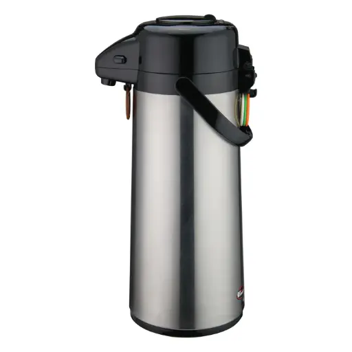 [AP-525] Glass Lined Airpot with Push Button Top, Stainless Steel Body - 2.5 Liter