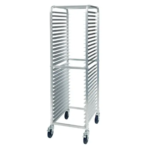 [ALRK-30BK] 30-Tier End-Load Sheet Pan Rack with Brakes - 2" Spacing