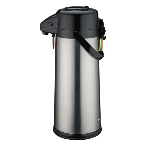 [AP-535] Glass Lined Airpot with Push Button Top, Stainless Steel Body - 3 Liter