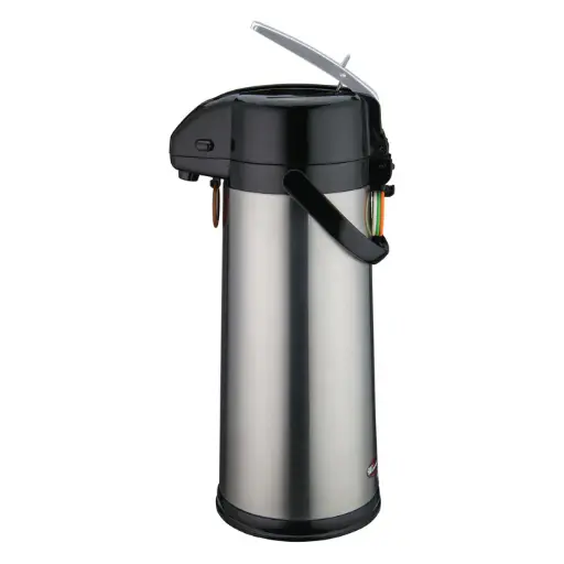 [AP-835] Glass Lined Airpot with Lever Top, Stainless Steel Body - 3 Liter