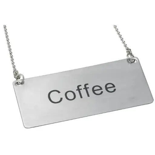 [SGN-203] Chain Sign, Stainless Steel - Coffee