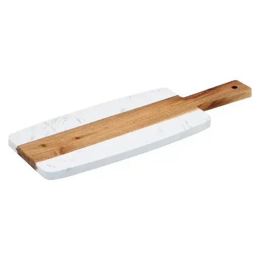 [SBMW-156] Marble and Wood Serving Board - 15-7/8"