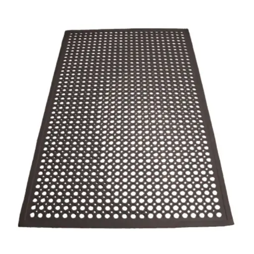 [RBM-35K-R] Rubber Floor Mats, Beveled Edge - Black, Rolled