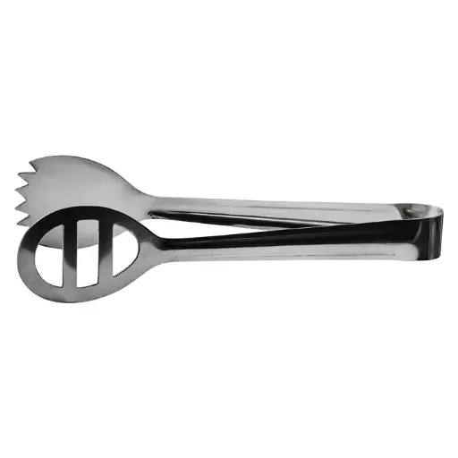 [PTOS-8]  7-3/4" Oval Salad Tongs, Satin Finish Stainless Steel