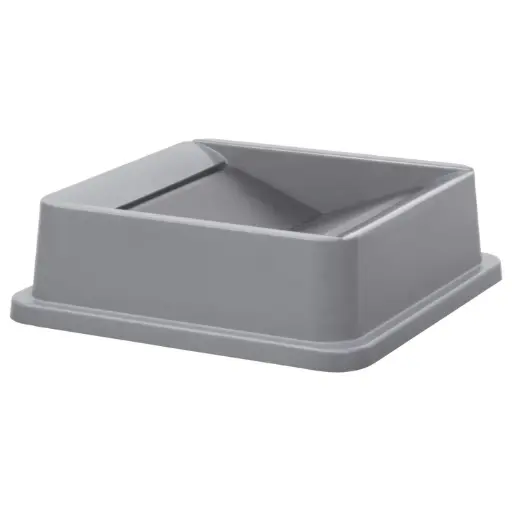 [PTCSL-23G] Tall Square Trash Can Lid, Swing - 23 Gallon, Gray