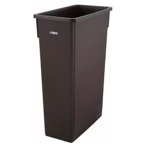 [PTC-23B]  23 Gallon Slender Trash Cans - Brown