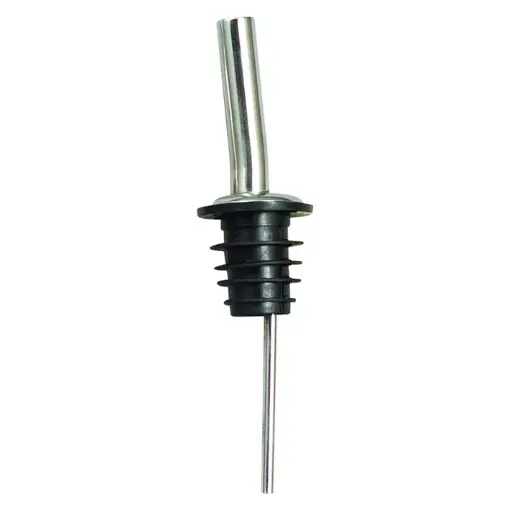 [PPM-4J] Metal Pourers, Jet Spout, Black Plastic Stopper