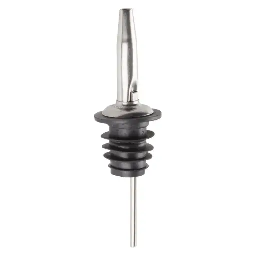 [PPM-4] Metal Pourers, Tapered Spout, Black Plastic Stopper