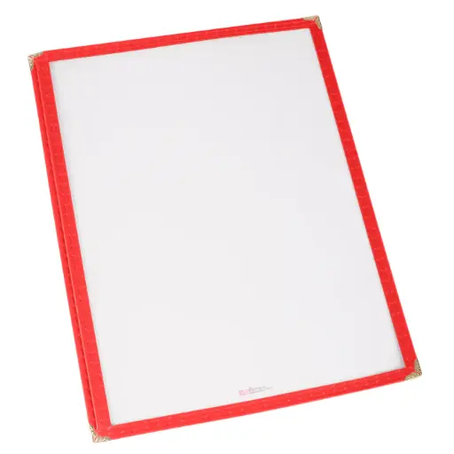 [PMC-9R] Single Pocket Menu Cover - Red, 9-5/16 x 12-1/8