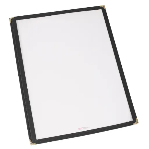 [PMC-9K] Single Pocket Menu Cover - Black, 9-5/16 x 12-1/8