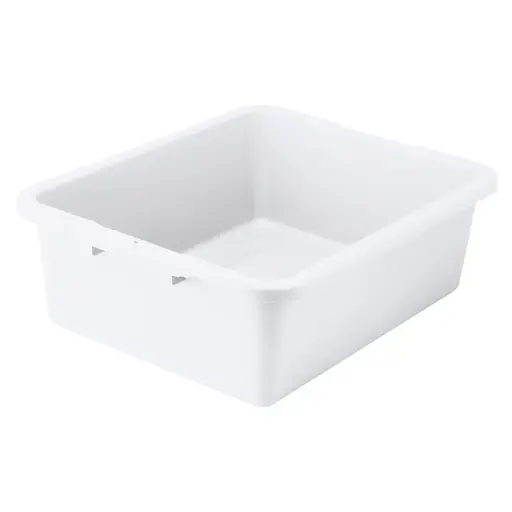[PLW-7W] Heavyweight Polypropylene Dish Box, 7" Depth - White