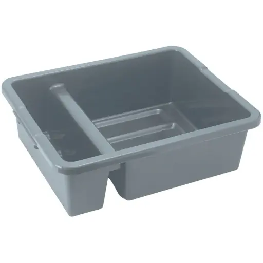 [PLTC-7G]  Heavyweight Polypropylene Divided Bus Box - Gray