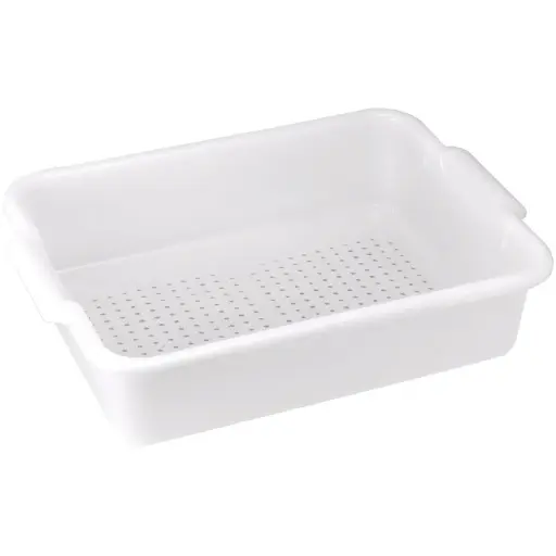 [PLP-5W]  Heavyweight Polypropylene Bus Box, Perforated - White