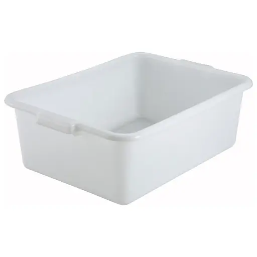[PL-7W] Standard Weight Polypropylene Dish Box, 7" Depth - White