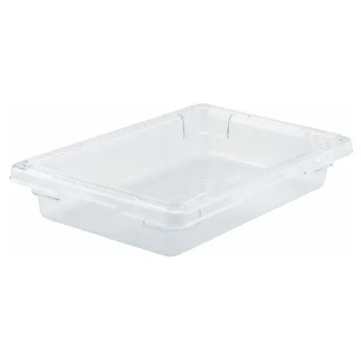 [PFSH-3]  Food Storage Box, Clear Polycarbonate - Half, 3-1/2"