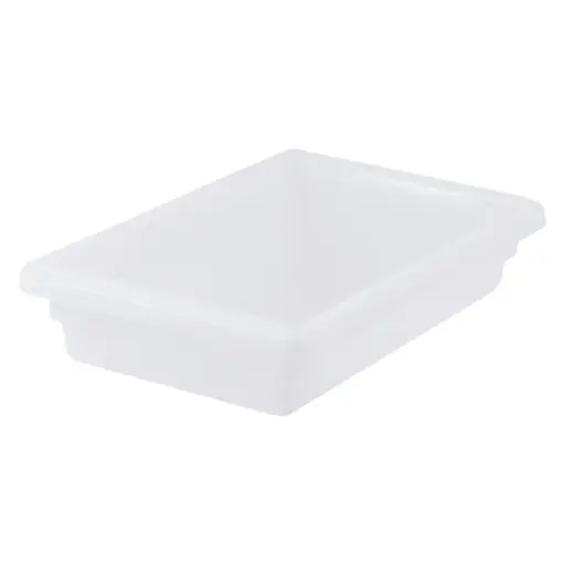 [PFHW-3] Food Storage Box, White Polypropylene - Half, 3"